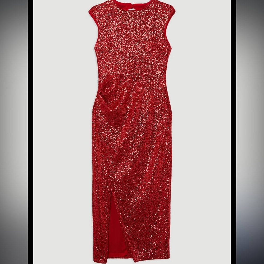 Karen Millen Stretch Sequin Maxi Dress